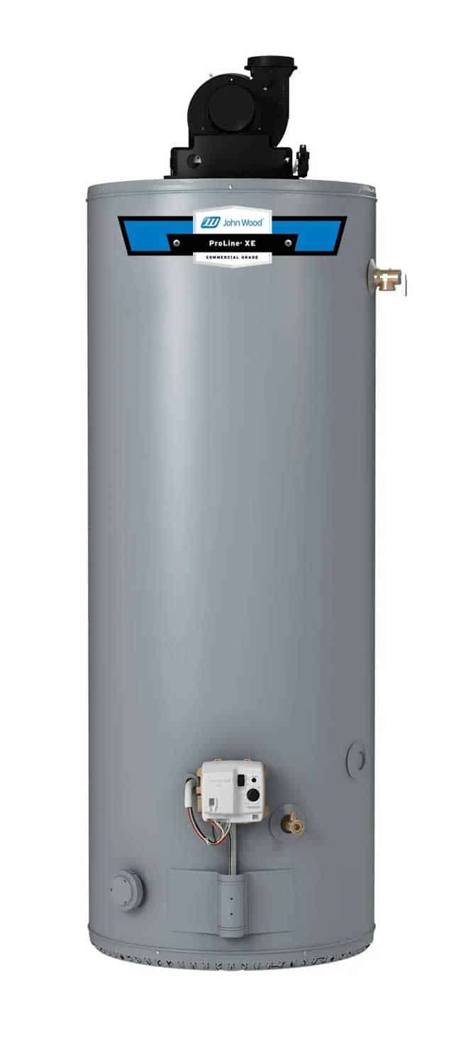 John Woods power vent hot water tank