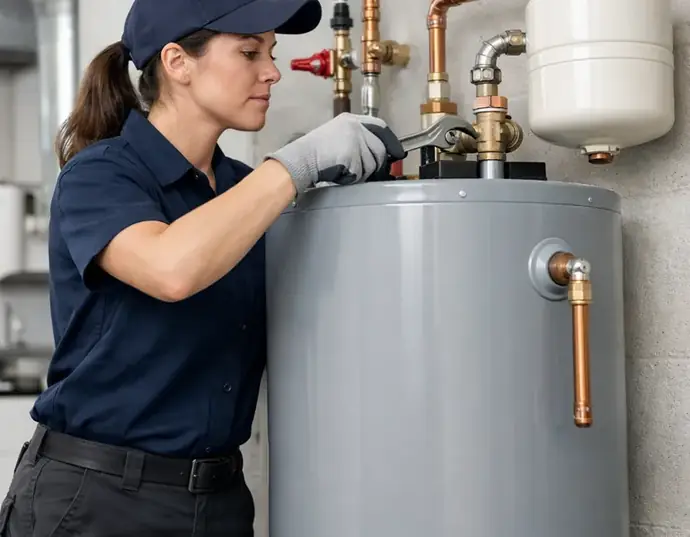 Hot water tank installation service